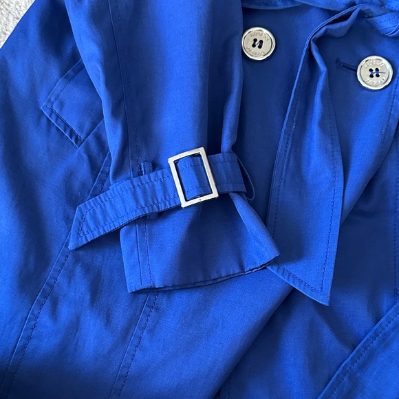 Express Women's Royal Blue Trench Coat - Picture 4 of 7